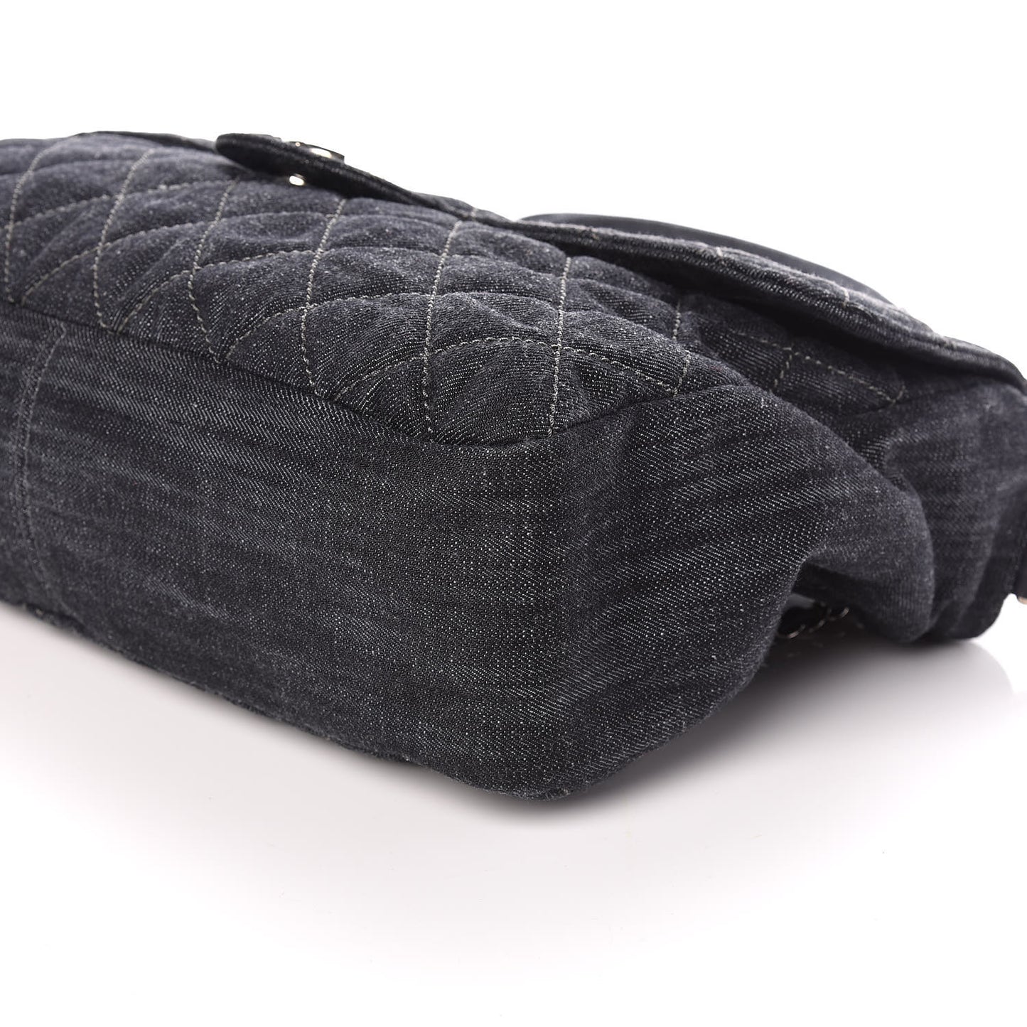 Denim Quilted Stretch Spirit Messenger Bag Dark Blue