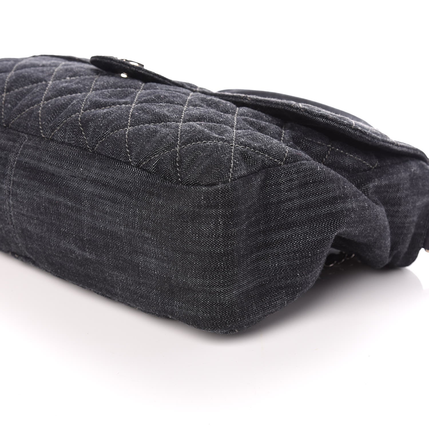 Chanel Denim Quilted Stretch Spirit Messenger Bag Dark Blue 11 of 11