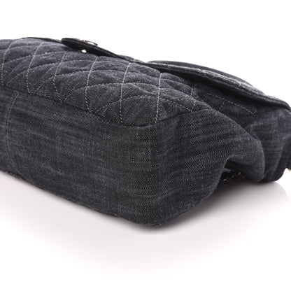 Chanel Denim Quilted Stretch Spirit Messenger Bag Dark Blue 11 of 11