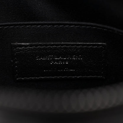 Saint Laurent Calfskin Matelasse Monogram Monochrome Lou Camera Bag Black 6 of 9
