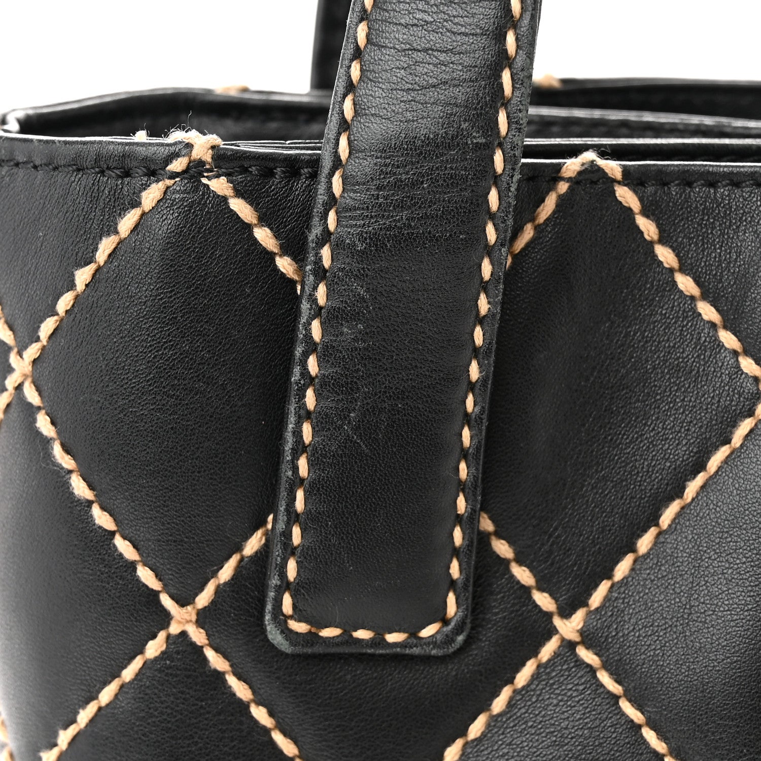 Chanel Calfskin Stitch Small Surpique Tote Black 12 of 12