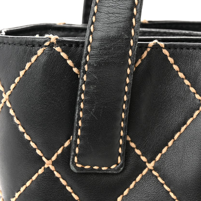 Chanel Calfskin Stitch Small Surpique Tote Black 12 of 12