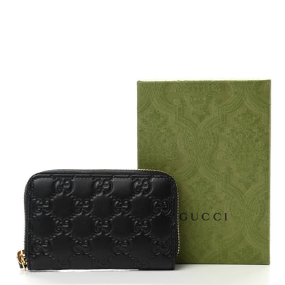 Gucci Guccissima Zip Around Card Case Black 7 of 7