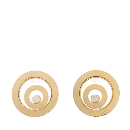 Chopard 18K Yellow Gold Diamond Happy Spirit Earrings 1 of 4