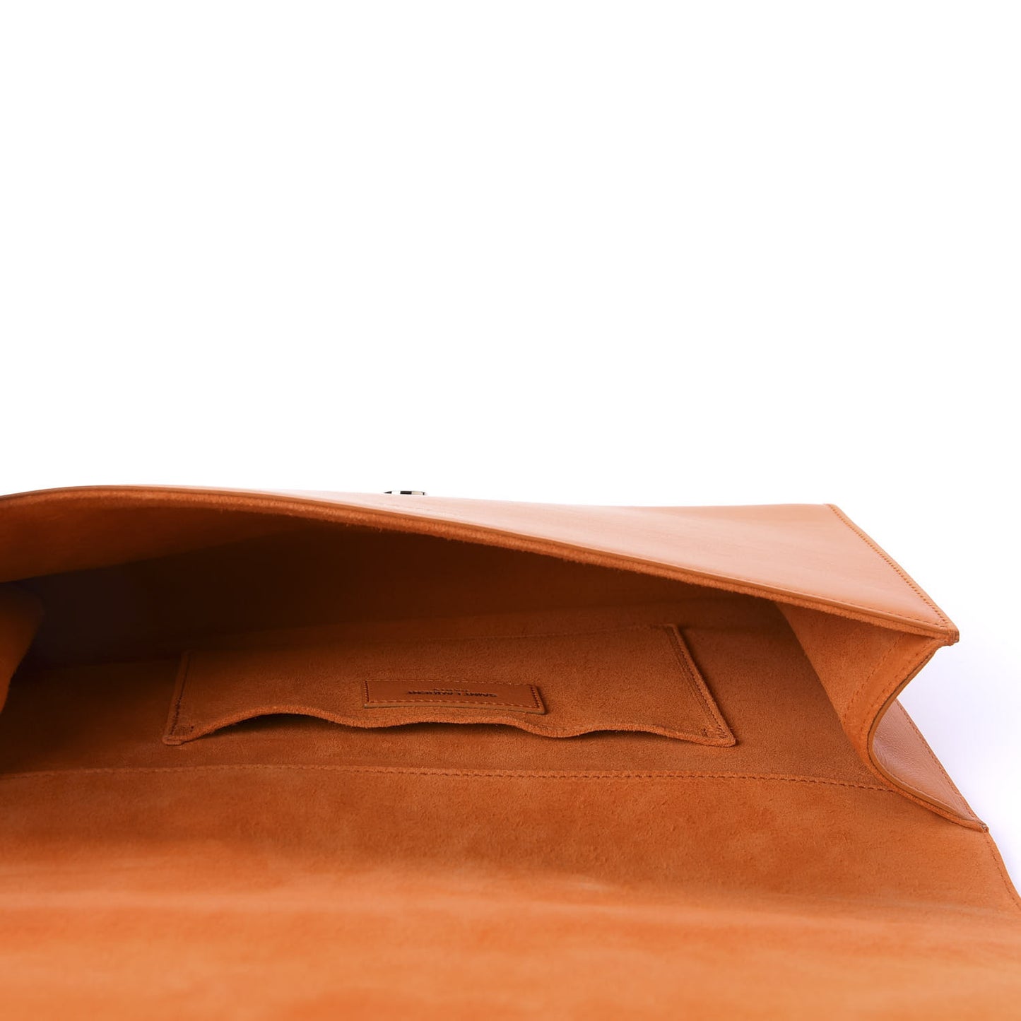 Calfskin Classic Y Ligne Clutch Orange