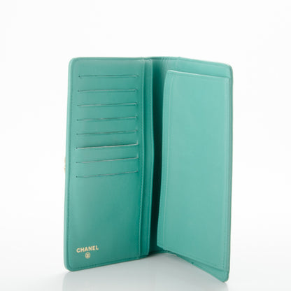 Chanel Lambskin Quilted Boy Yen Wallet Light Green 8 of 8