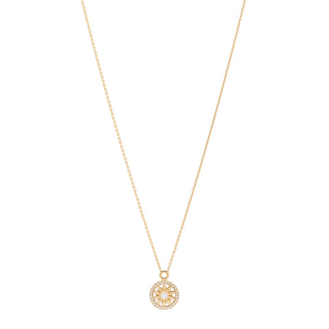 18K Yellow Gold Diamond Winston Gates Pendant Necklace