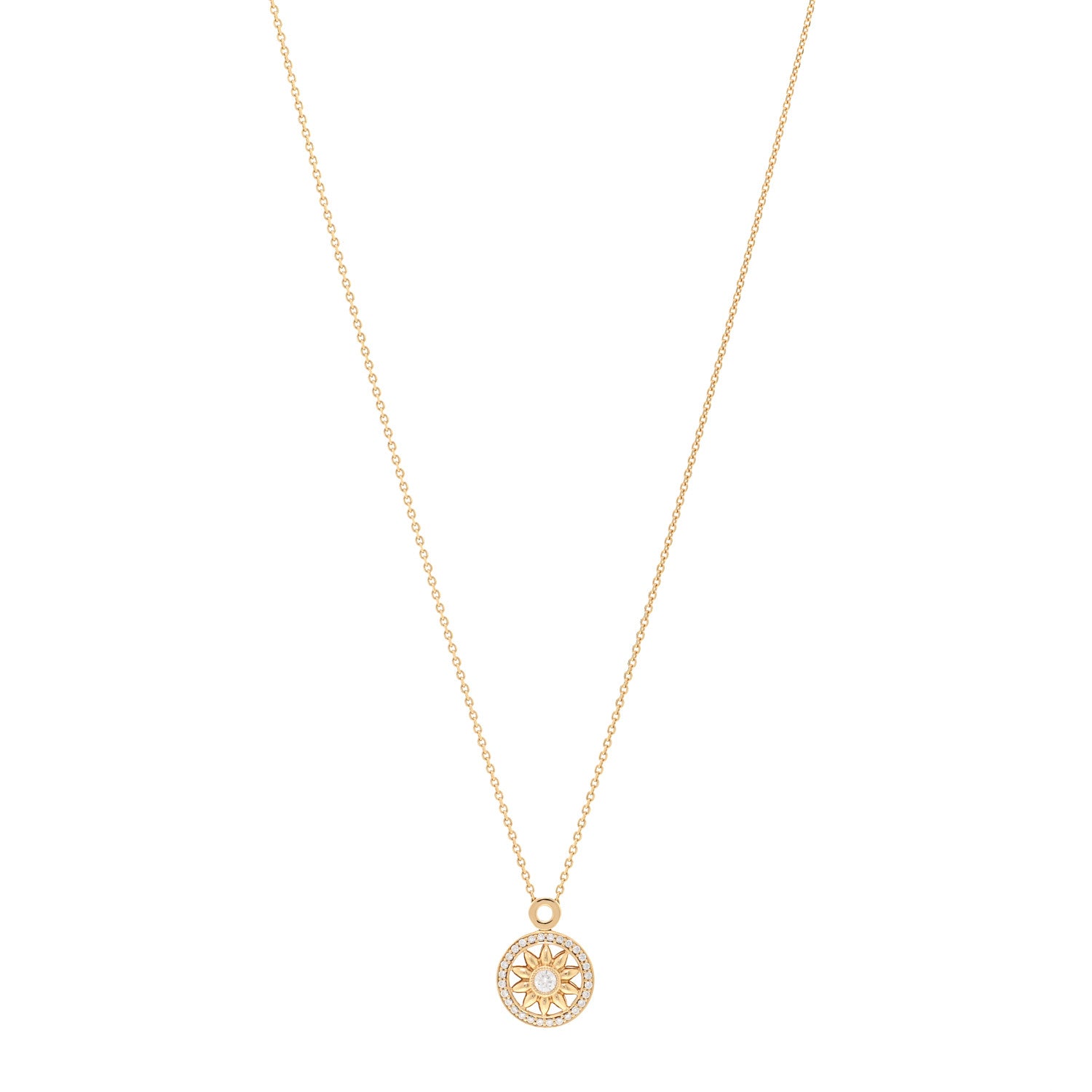Harry Winston 18K Yellow Gold Diamond Winston Gates Pendant Necklace 1 of 6