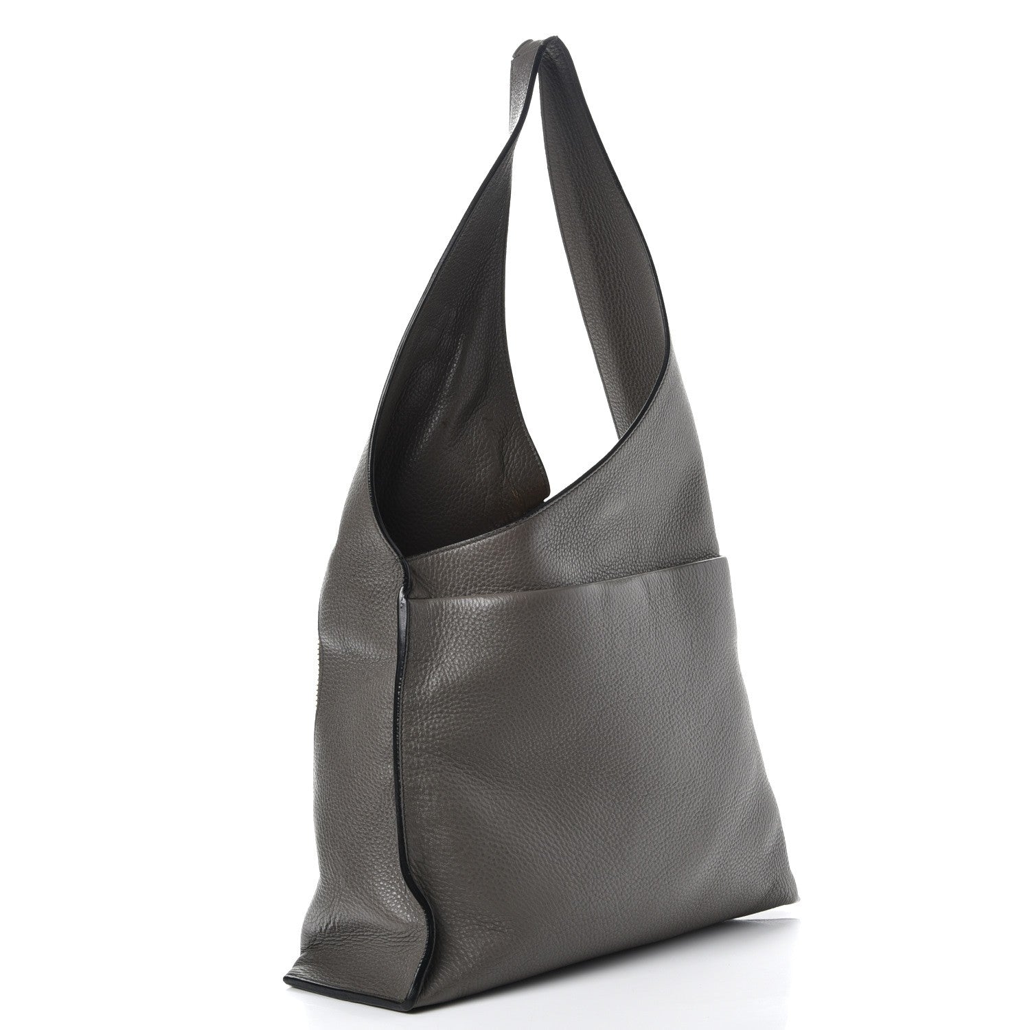 Tom Ford Pebbled Calfskin Alix Zip Hobo Dark Gray 3 of 11