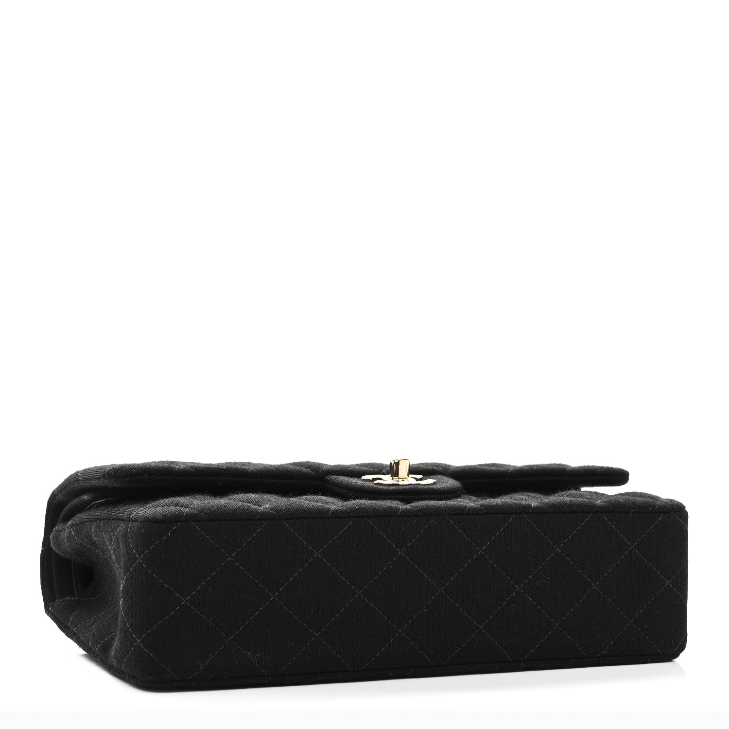 Chanel Jersey Quilted Medium Bijoux Chain Double Flap Black 4 of 10