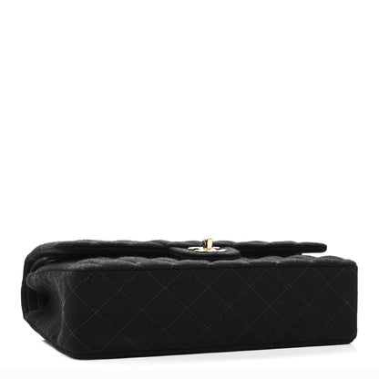 Chanel Jersey Quilted Medium Bijoux Chain Double Flap Black 4 of 10