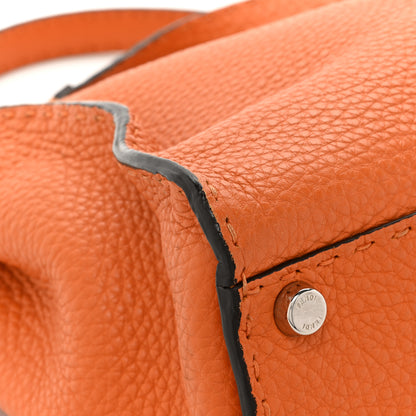 Fendi Cuoio Romano Selleria Bi-Color Medium Peekaboo Iconic Satchel Orange Stone 12 of 17