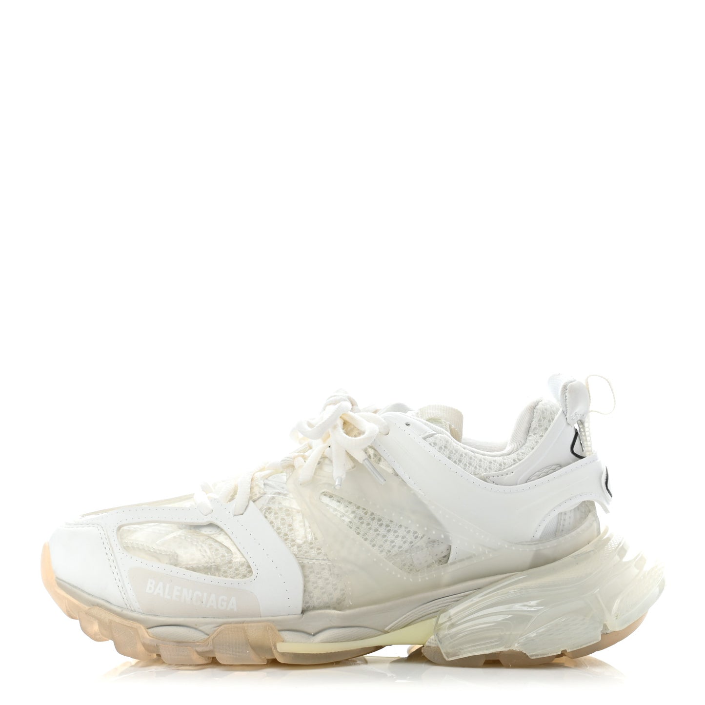 Mesh Nubuck Effect Fabric Glow in the Dark Womens Track Sneakers 38 White