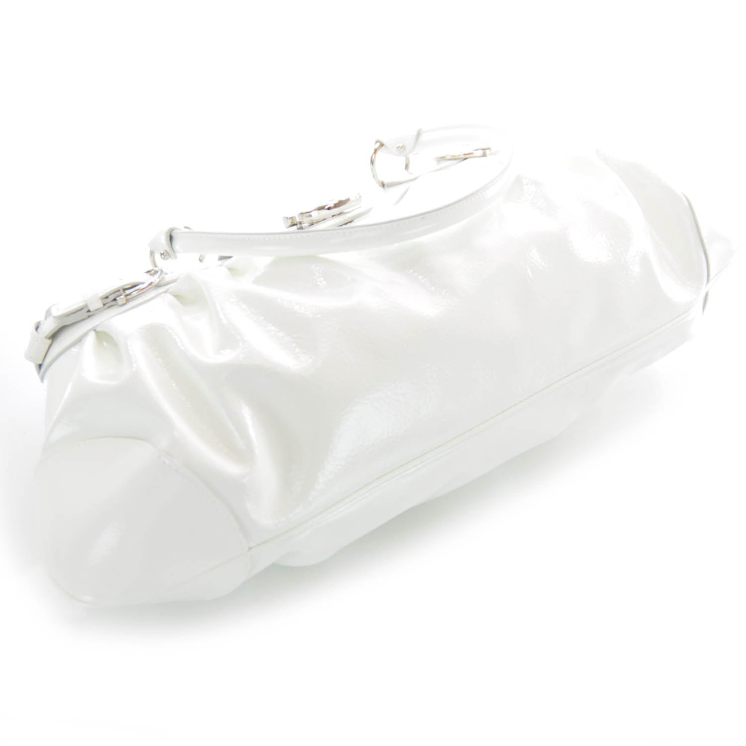 FASHIONPHILE SALVATOREFERRAGAMOPatentLeatherMarisaWhite 4 of 8