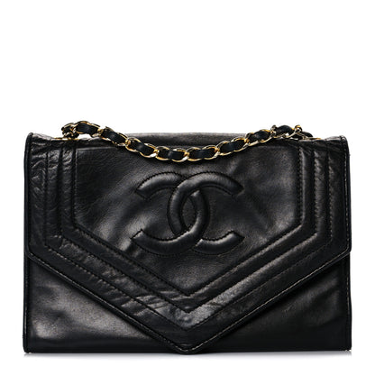 Chanel Lambskin CC Envelope Single Flap Black 1 of 13