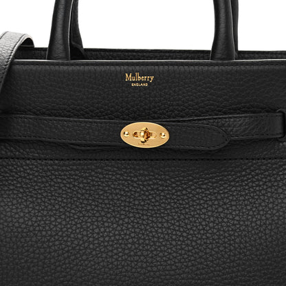 Mulberry Heavy Grain Small Belted Bayswater Tote Black 8 of 10