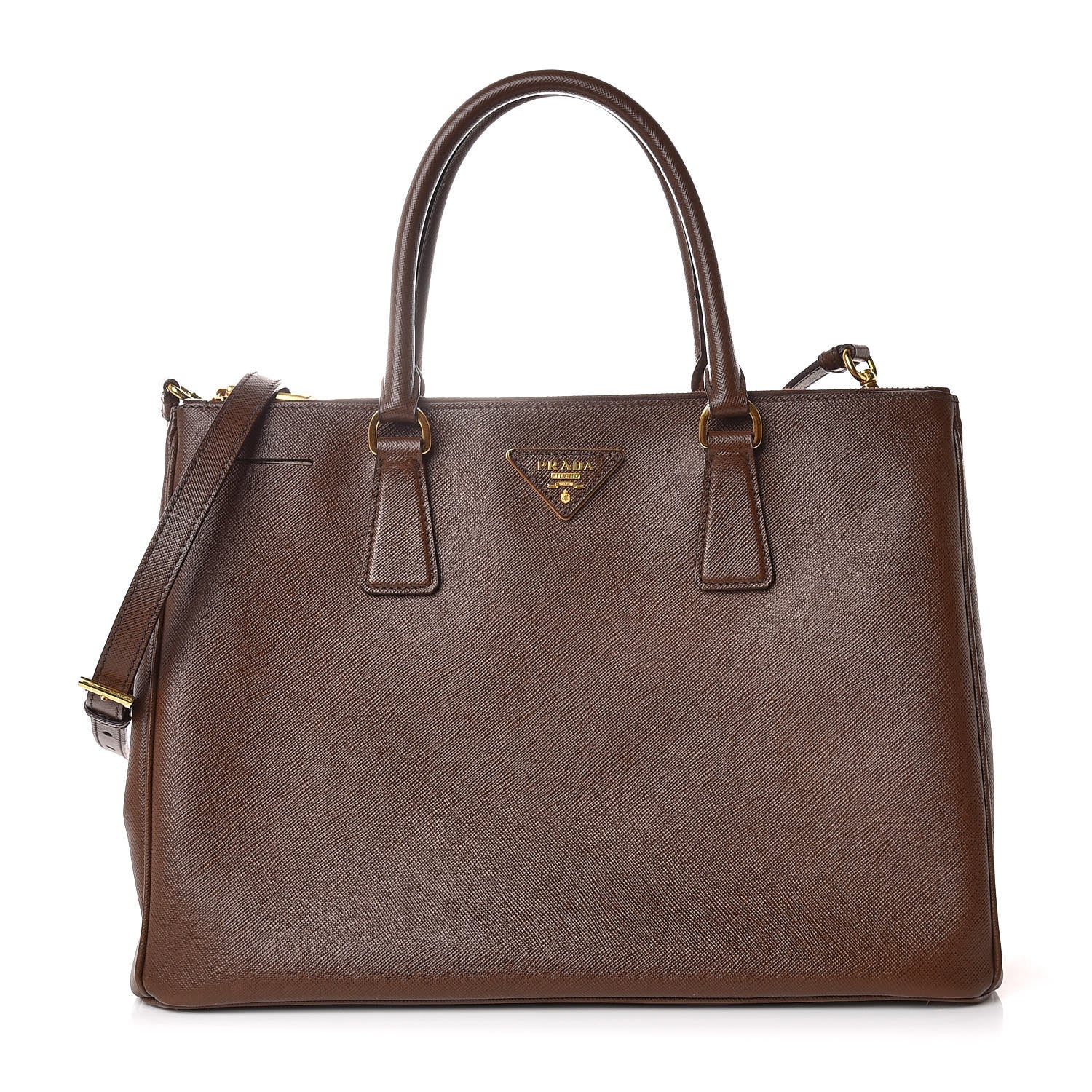 Prada Saffiano Medium Galleria Double Zip Tote Cacao 1 of 11