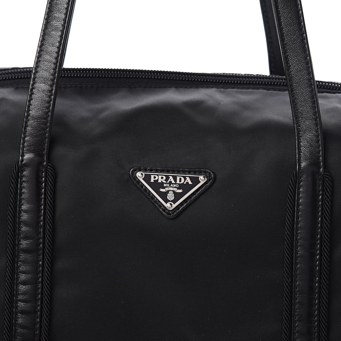 Tessuto Nylon Tassel Duffel Bag Black