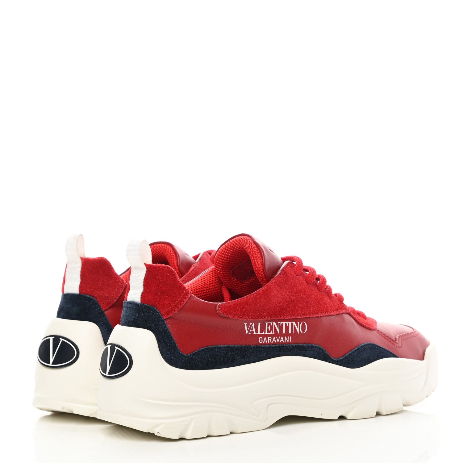 Valentino Garavani Calfskin Mens Gumboy Sneakers 39.5 Red White 4 of 10
