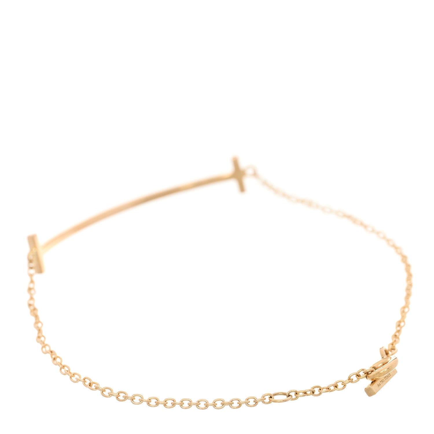 Tiffany 18K Yellow Gold T Smile Bracelet 2 of 5