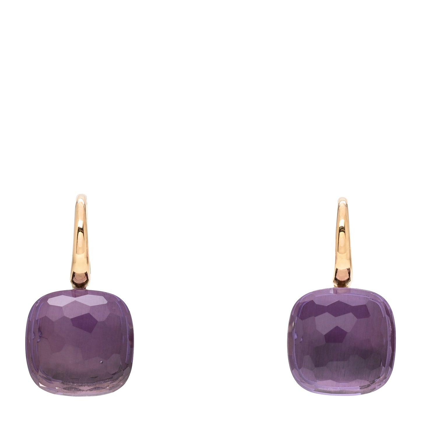 18K Rose Gold Amethyst Classic Nudo Earrings