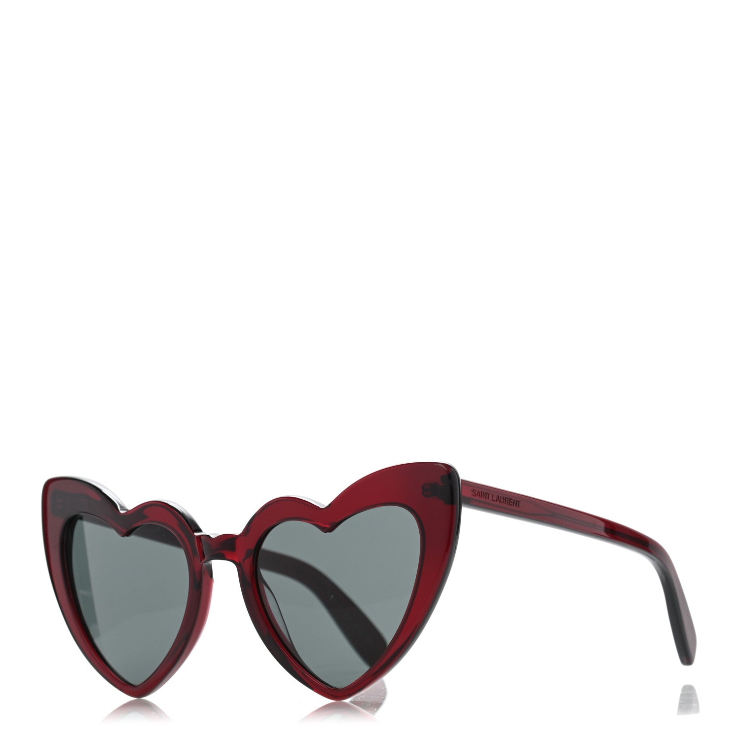 Saint Laurent Acetate Heart Frame Loulou SL181 Sunglasses Burgundy 1 of 7