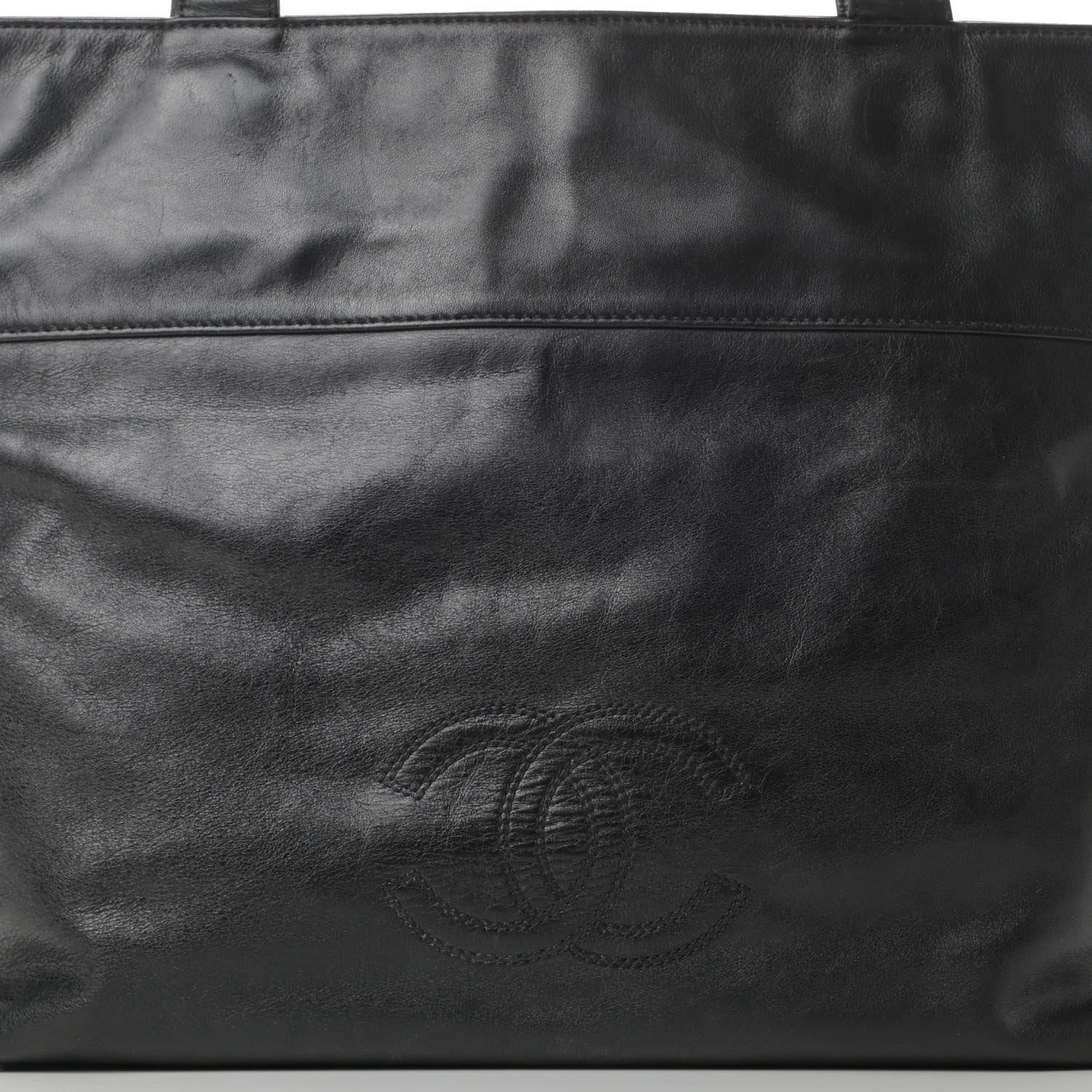 Chanel Lambskin CC Shoulder Bag Black 8 of 13