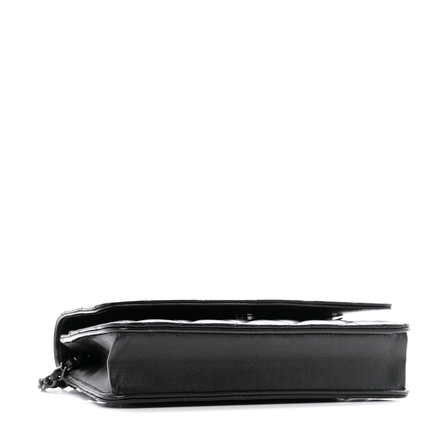 Chanel Lambskin Quilted Wallet On Chain WOC So Black 4 of 14