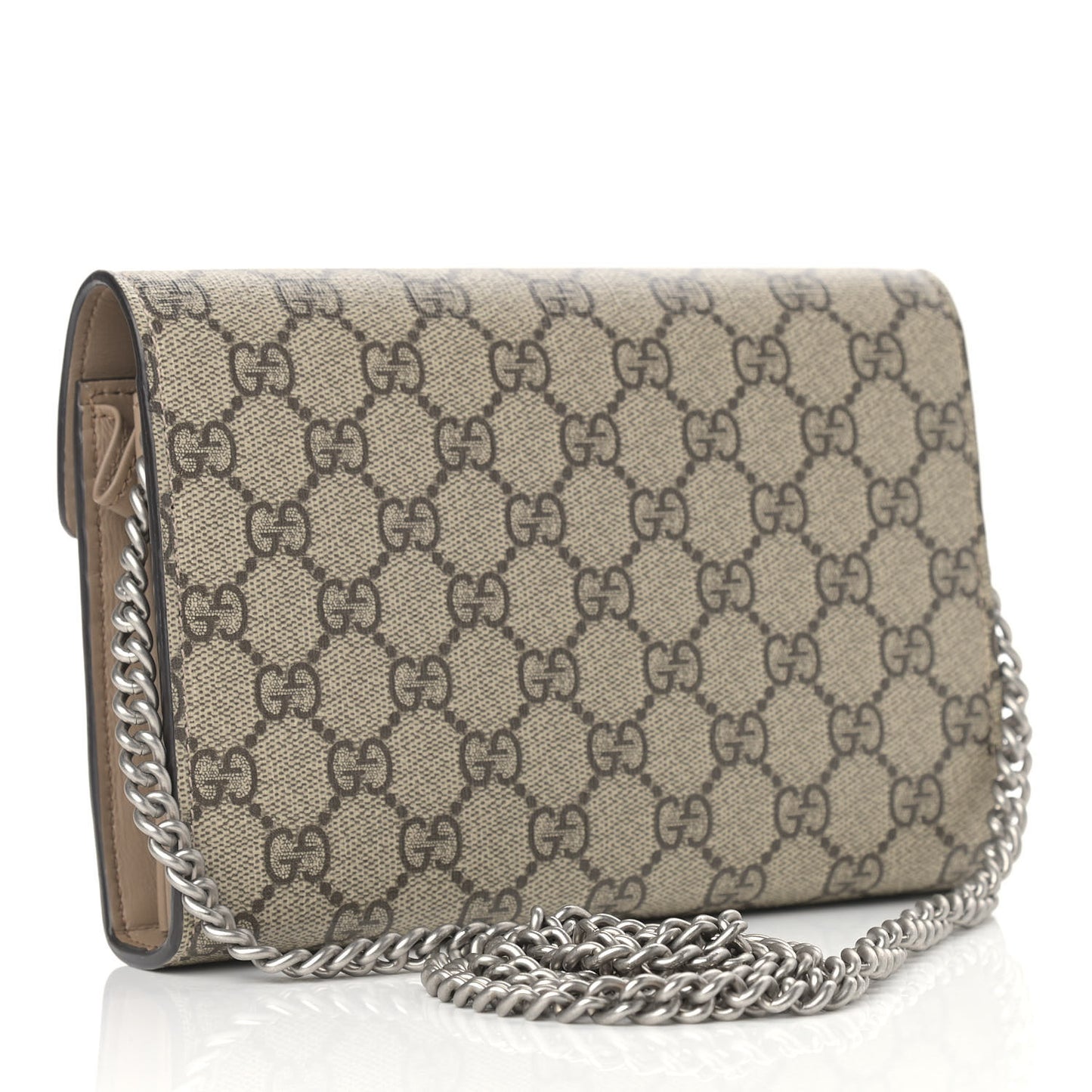 GG Supreme Monogram Mini Dionysus Chain Wallet Beige Taupe
