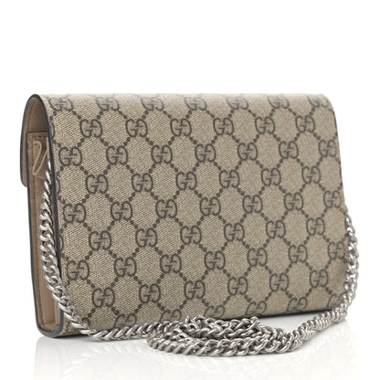 Gucci GG Supreme Monogram Mini Dionysus Chain Wallet Beige Taupe 3 of 9