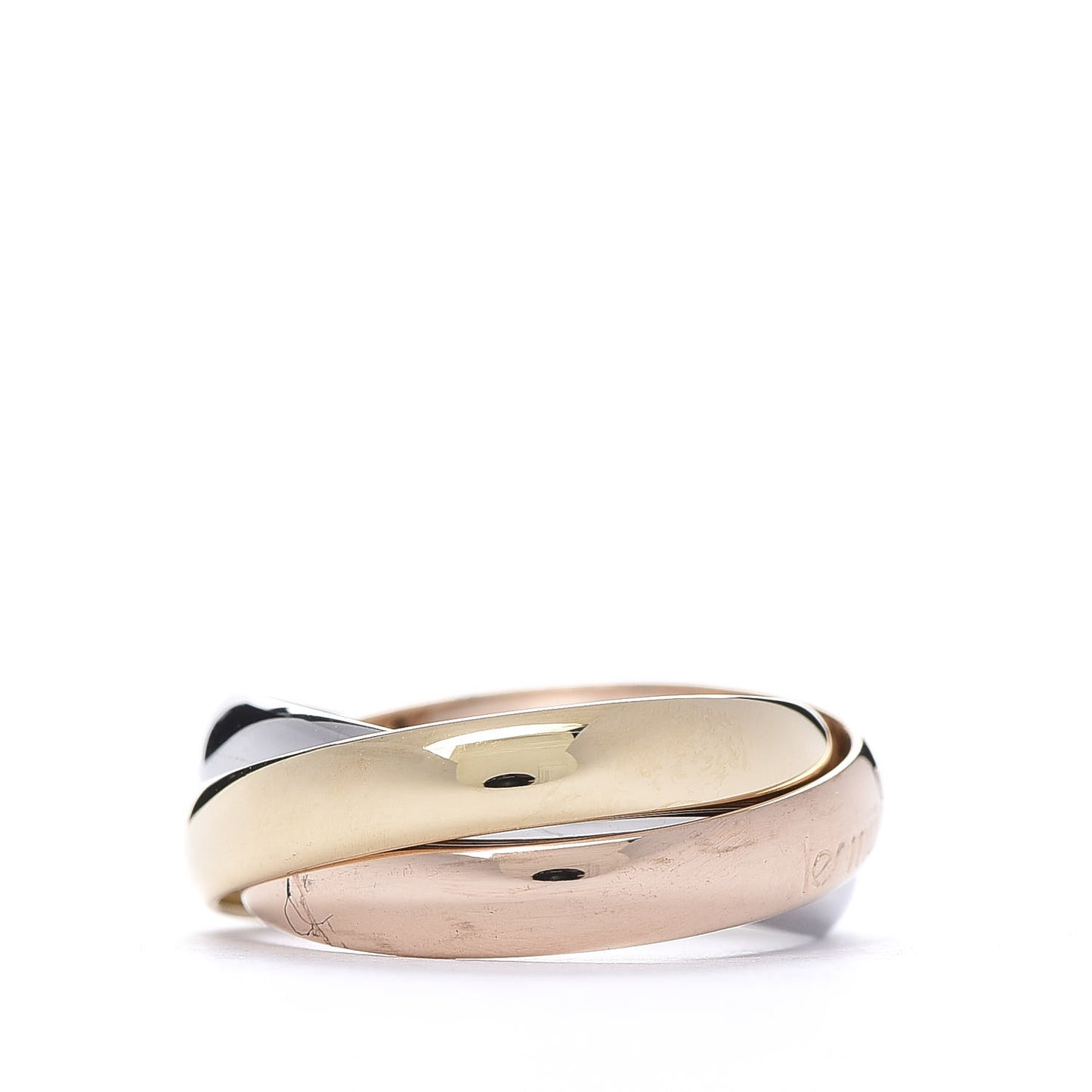18K Pink Yellow White Gold Classic Les Must De Trinity Ring 50 5.25