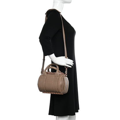 Alexander Wang Pebbled Lambskin Mini Rockie Latte Rose Gold Hardware 2 of 9