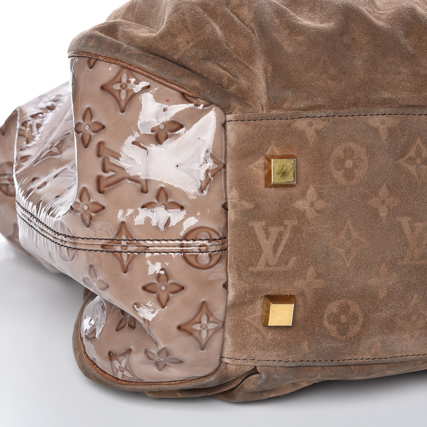 Louis Vuitton Suede Patent Monogram Irene Brown 10 of 12