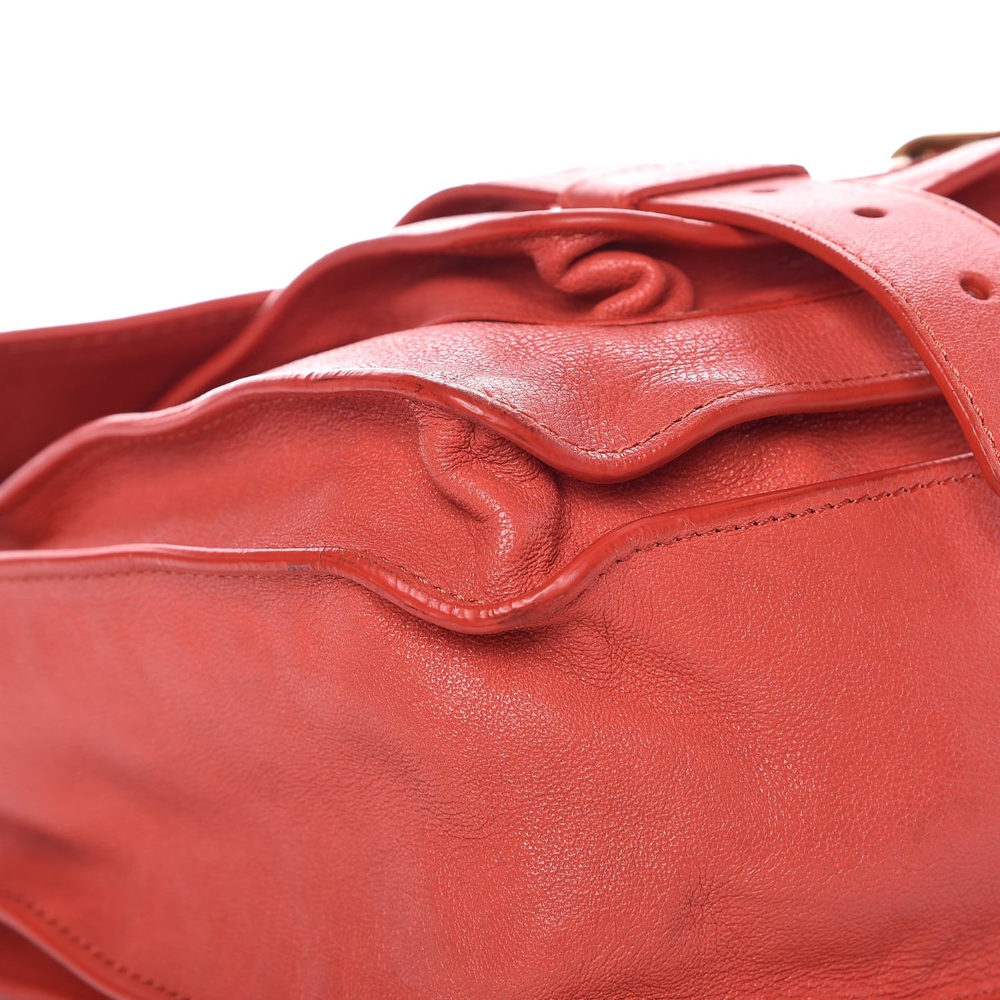 Lambskin Medium PS1 Satchel Deep Coral