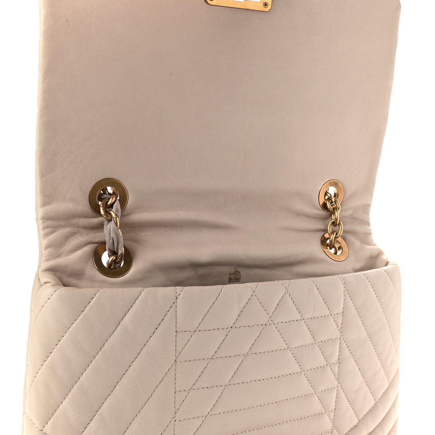 Lanvin Calfskin Quilted Medium Happy Shoulder Bag Grey 12 of 12