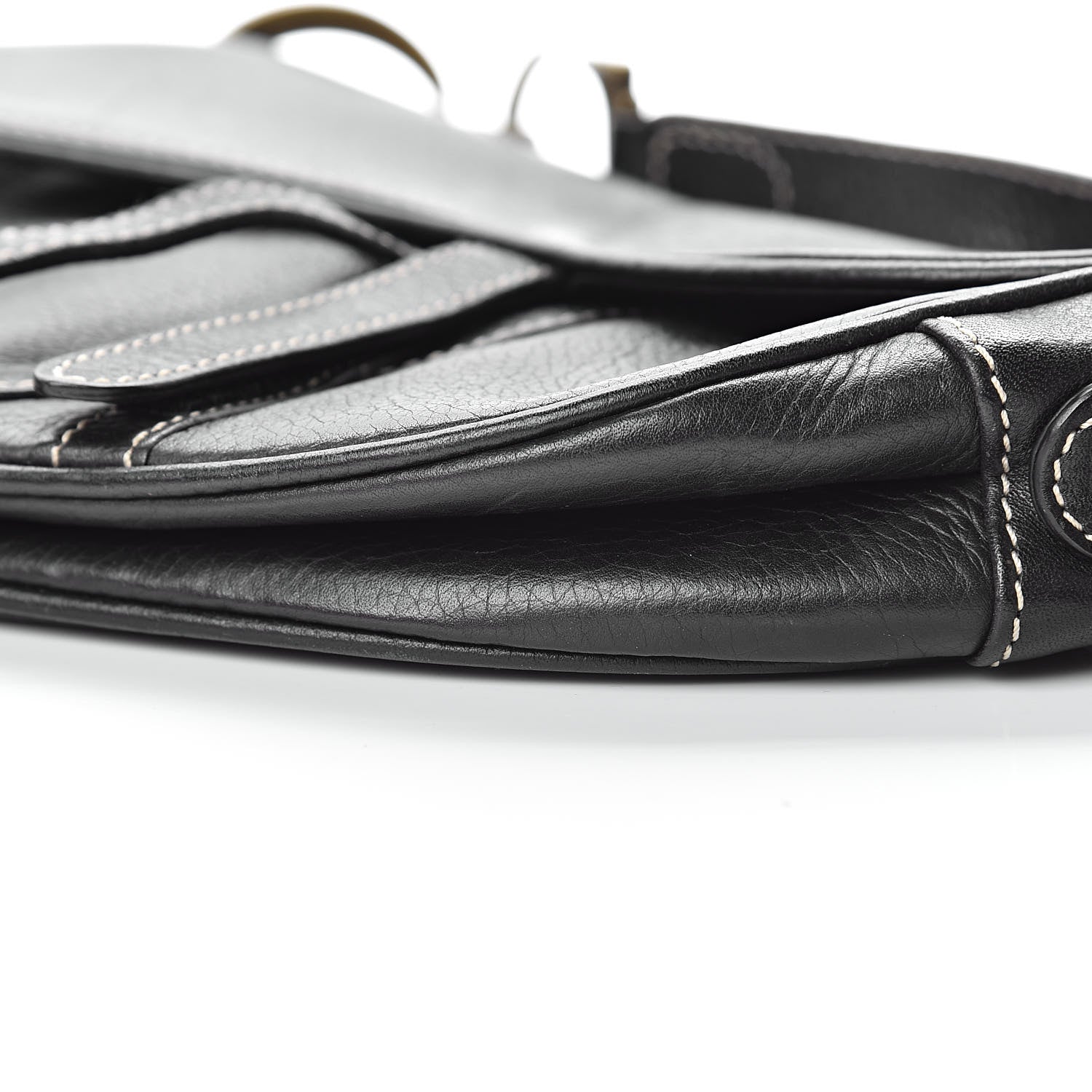 Christian Dior Calfskin Saddle Bag Black 10 of 16