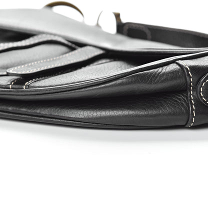 Christian Dior Calfskin Saddle Bag Black 10 of 16