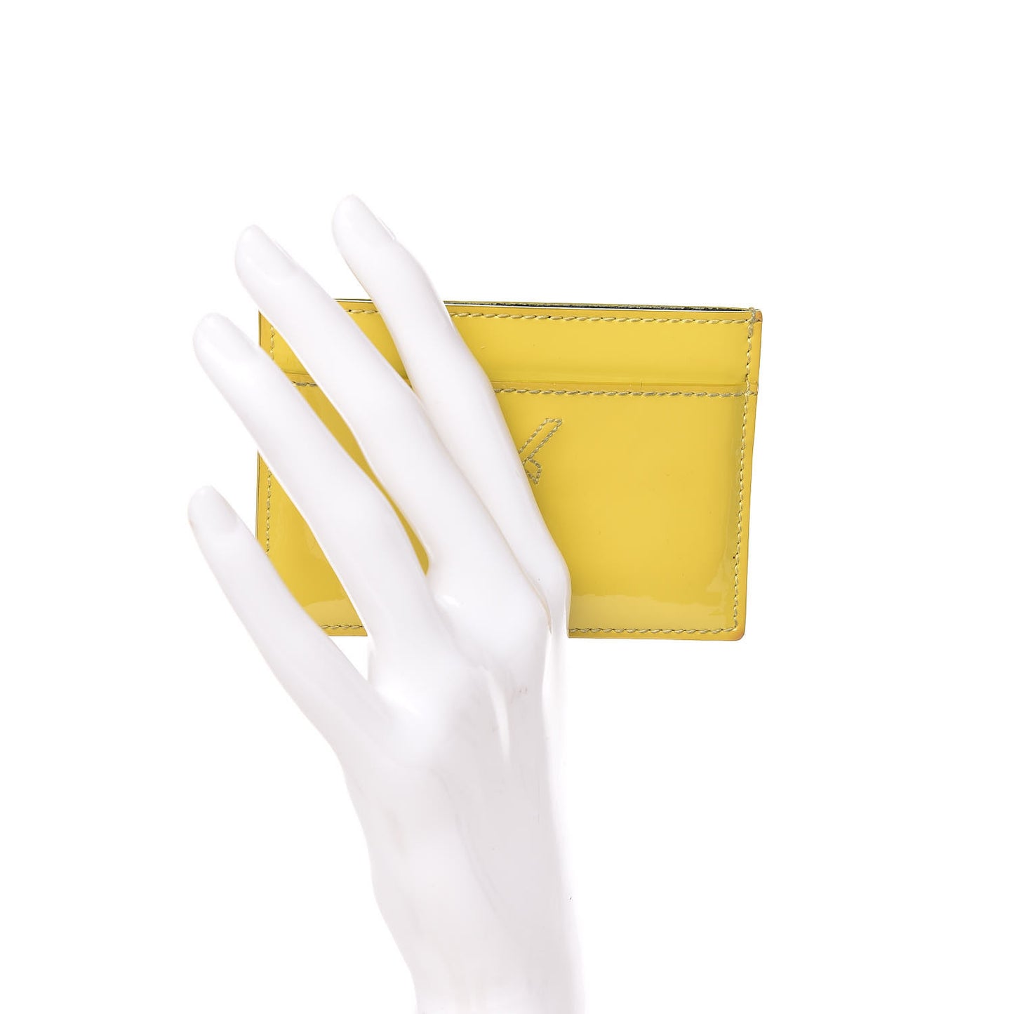 Patent Belle De Jour Card Case Yellow