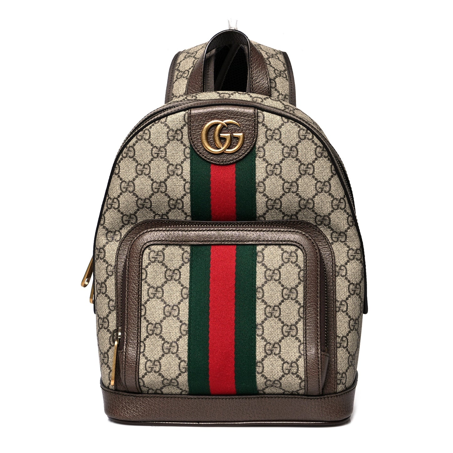 GG Supreme Monogram Calfskin Web Small Ophidia Day Backpack Beige Ebony New Acero
