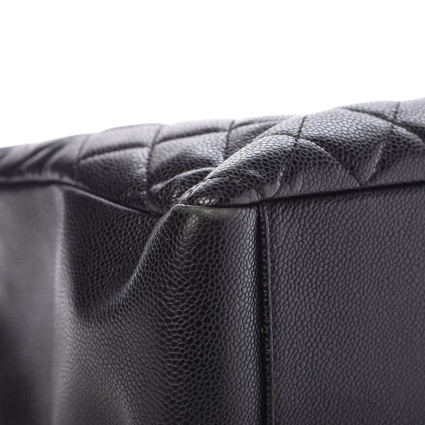 Caviar Quilted Grand Shopping Tote GST Black
