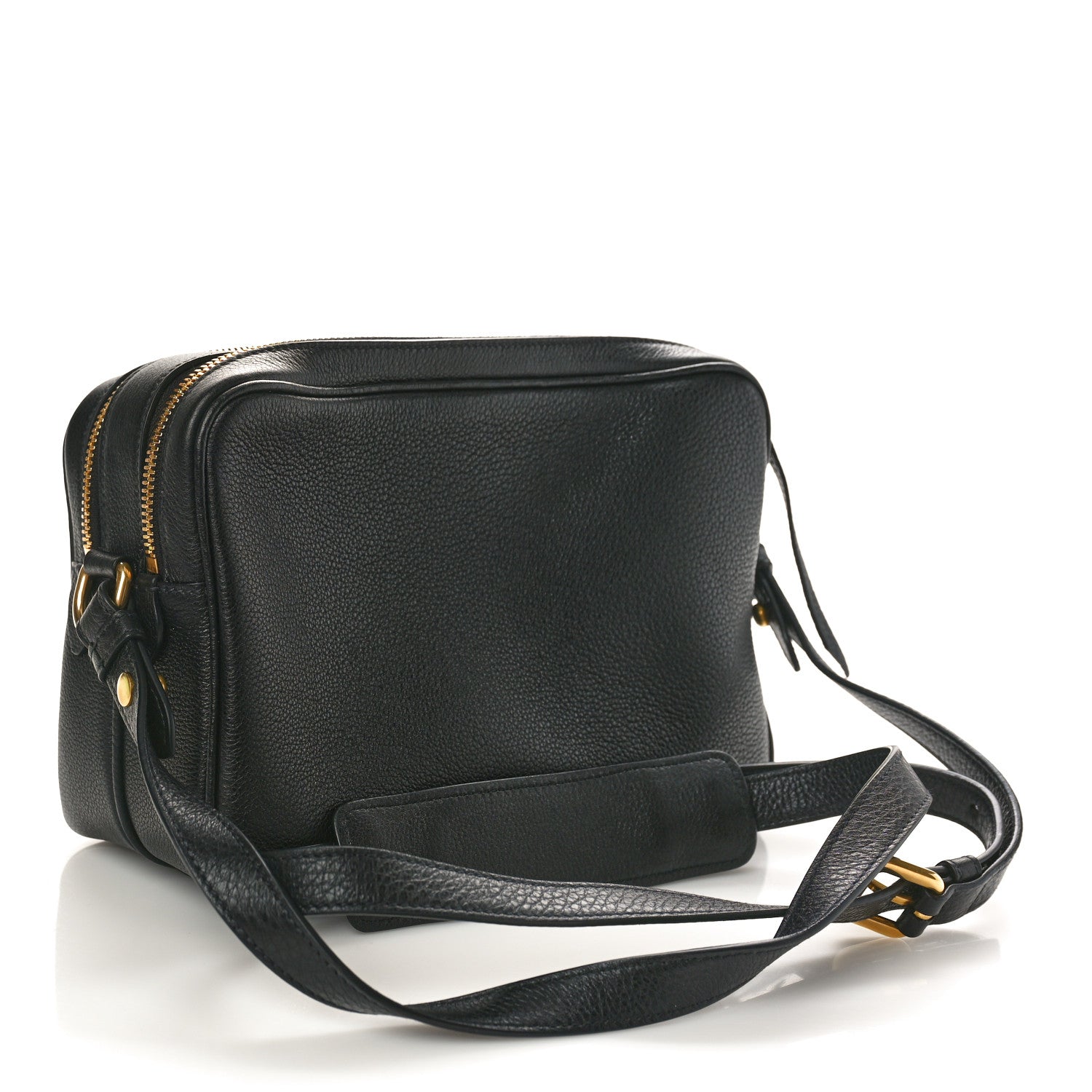 Prada Vitello Daino Medium Double Zip Shoulder Bag Black 3 of 10