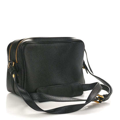 Prada Vitello Daino Medium Double Zip Shoulder Bag Black 3 of 10