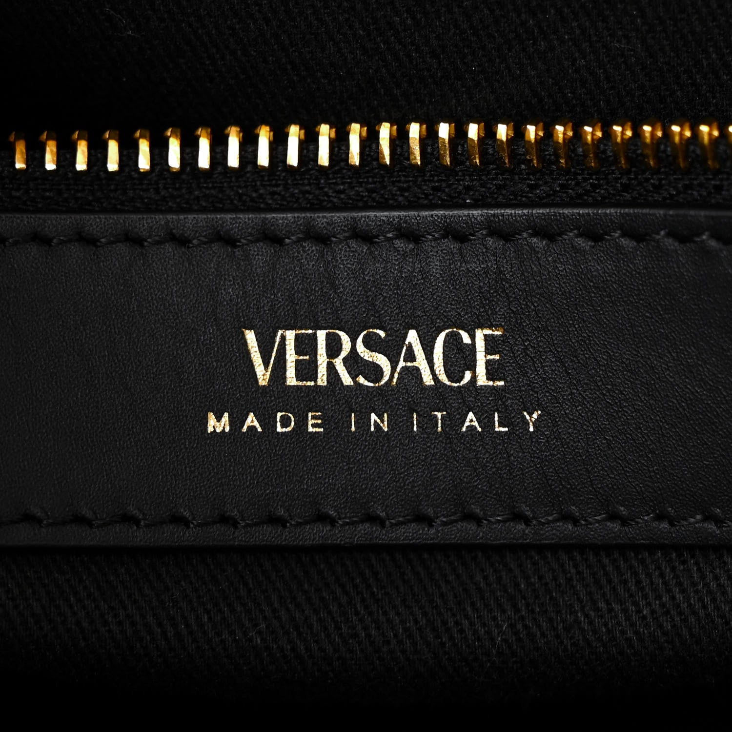 Versace Canvas Baroque Print Medusa Small Tote Black 6 of 9