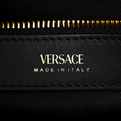 Versace Canvas Baroque Print Medusa Small Tote Black 6 of 9