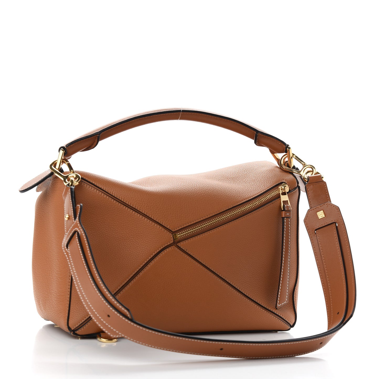 Calfskin Medium Puzzle Bag Tan