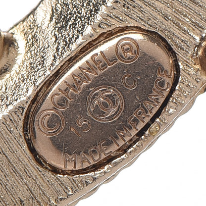 Chanel Crystal Pearl Dubai CC Moon Brooch Gold 4 of 4