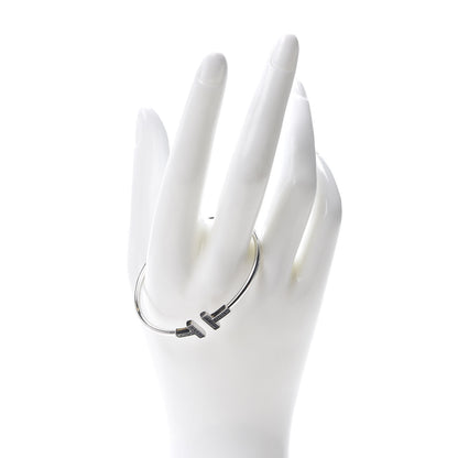 Tiffany 18K White Gold Blue Sapphire T Wire Bracelet 2 of 5