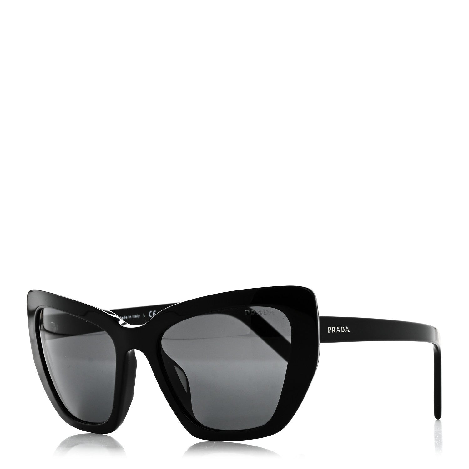 Prada Acetate Cat Eye Sunglasses SPR 08V Black 1 of 6
