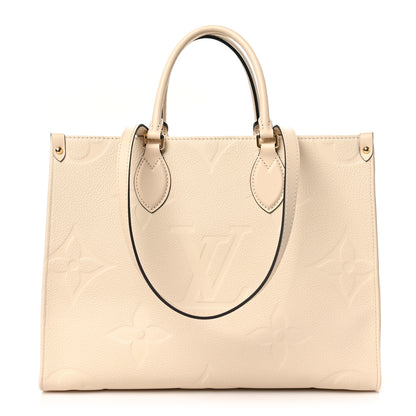 Louis Vuitton Empreinte Monogram Giant Onthego MM Creme 1 of 9