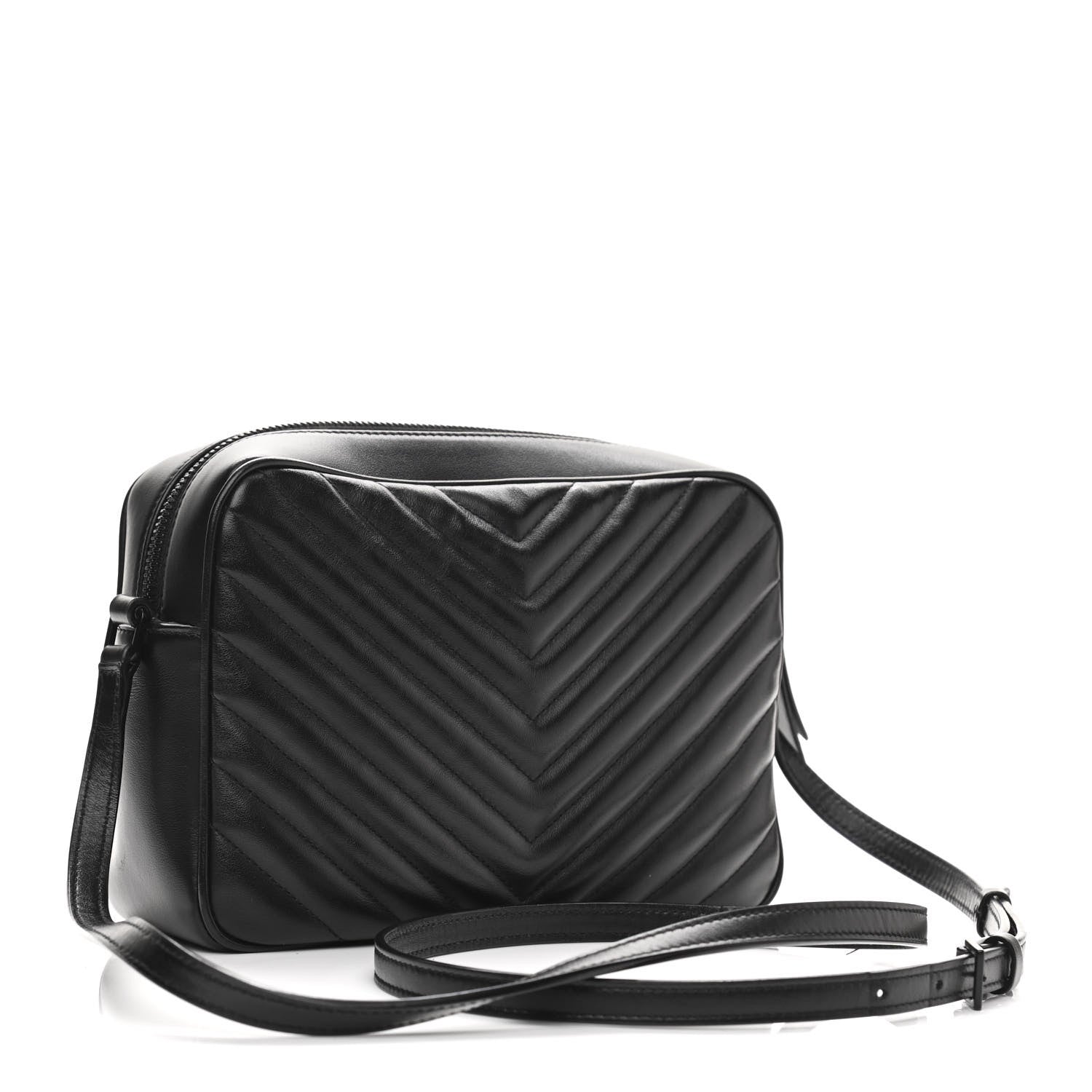 Saint Laurent Calfskin Matelasse Monogram Lou Camera Bag Black 3 of 10